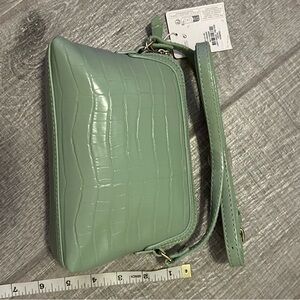 Primark Mint Green Croc-Pattern Crossbody Bag